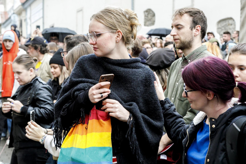 Pochod za odsúdenie nenávisti voči LGBTI komunite. FOTO: TASR/Dano Veselský