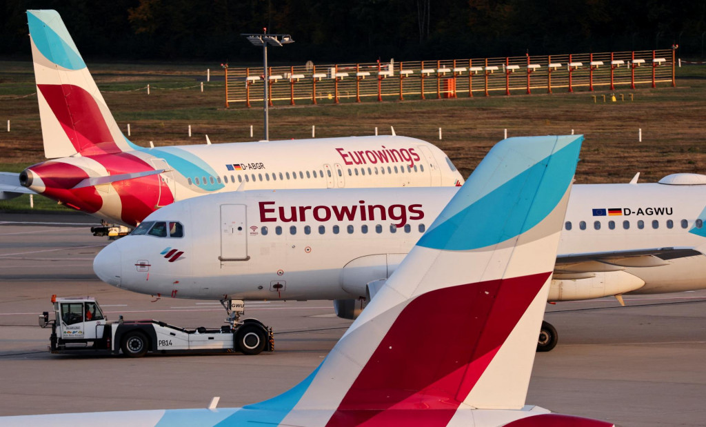 Lietadlá leteckej spoločnosti Lufthansa Eurowings. FOTO: Reuters