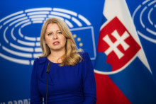 Prezidentka Zuzana Čaputová pred prejavom v Štrasburgu. FOTO: TASR/J. Novák