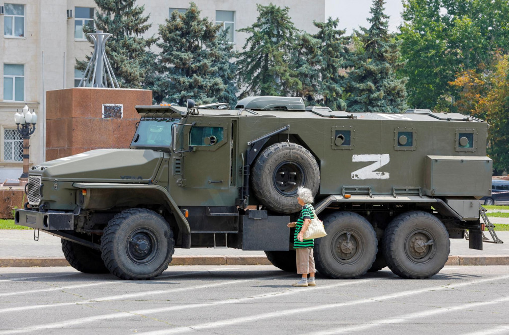 Ruské obrnené vozidlo. FOTO: Reuters