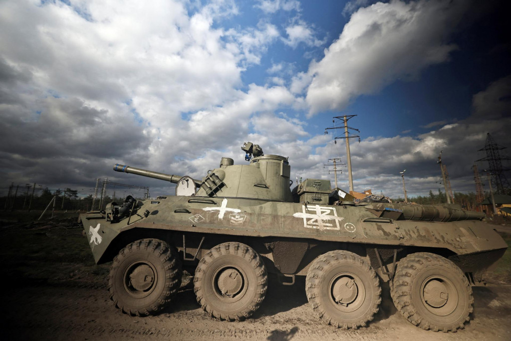 Ruské obrnené bojové vozidlo. FOTO: Reuters