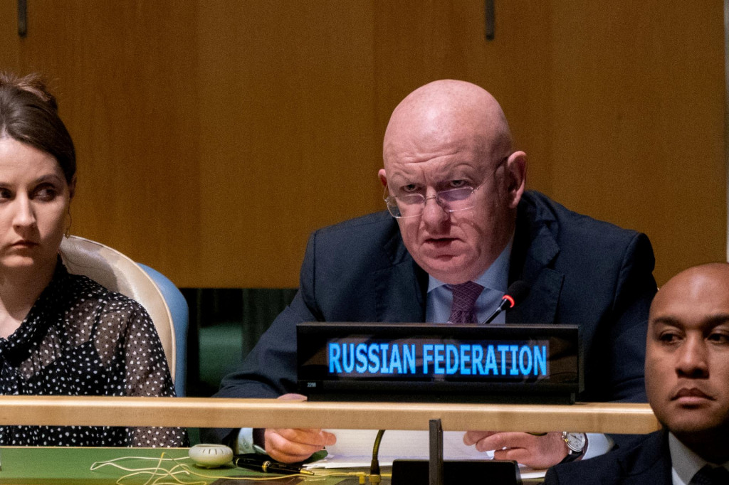 

Ruský veľvyslanec pri OSN Vasilij Nebenzia. FOTO: Reuters