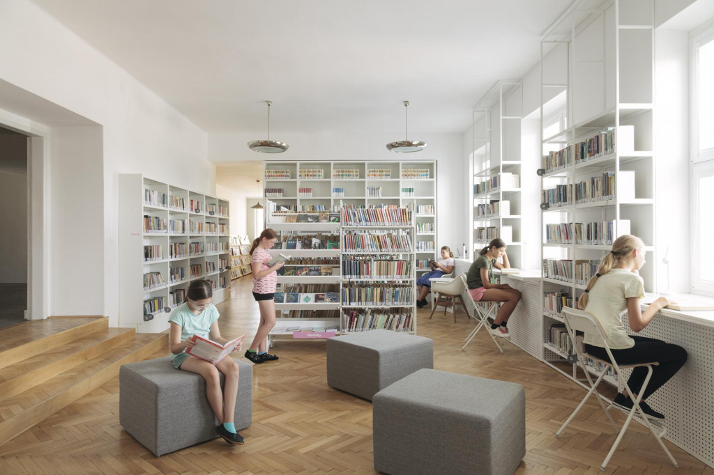Rekonštrukcia knižnice v Modre SNÍMKA: Ján Kekell