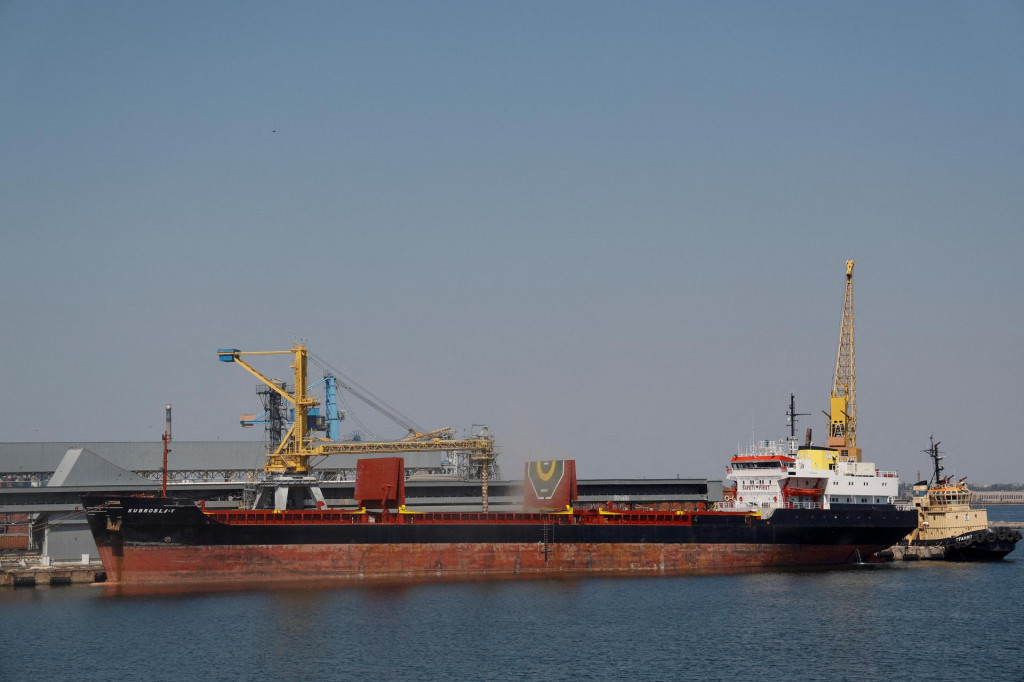 Loď, ktorá vyplávala z Ukrajiny. FOTO: Reuters