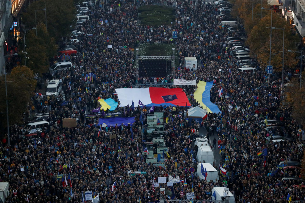 Demonštrácie v Prahe. FOTO: Reuters