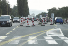 Práce na rekonštruovanej Slaneckej ceste v Košiciach. FOTO: TASR/František Iván