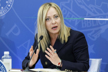 Nová talianska premiérka Giorgia Meloniová. FOTO: TASR/AP