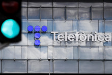 Logo španielskej telekomunikačnej spoločnosti Telefonica. FOTO: Reuters