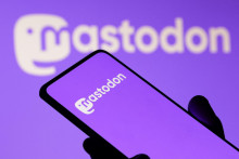 Logo sociálnej siete Mastodon. FOTO: Reuters