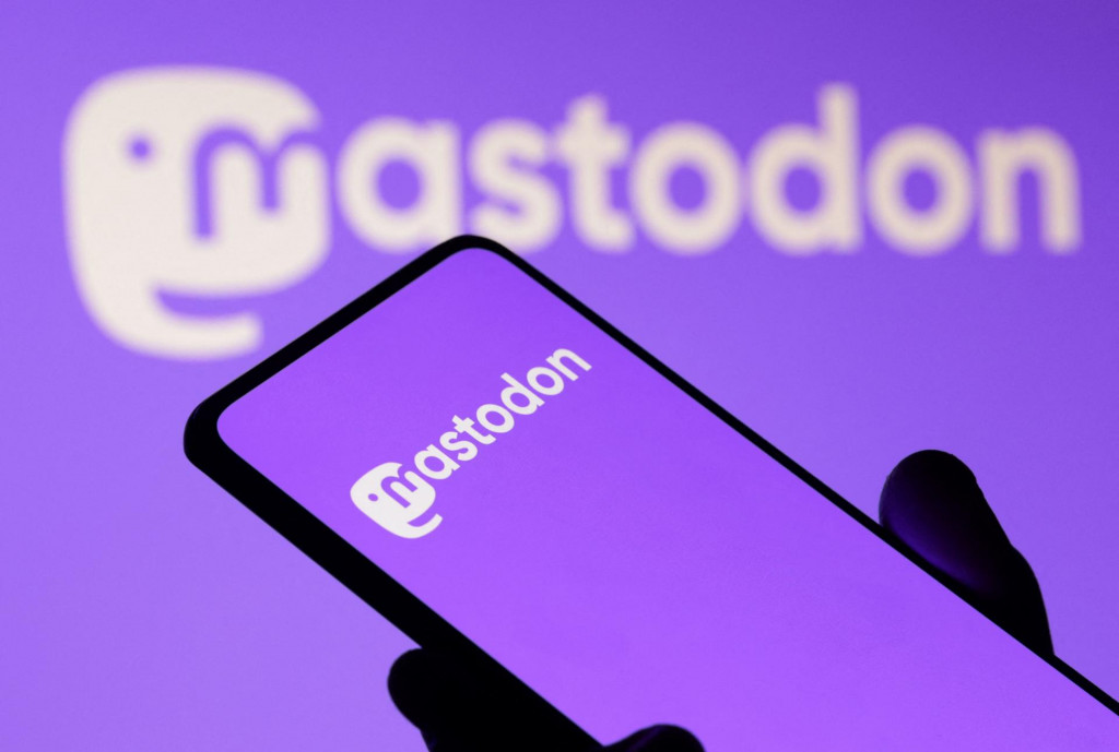 Logo sociálnej siete Mastodon. FOTO: Reuters