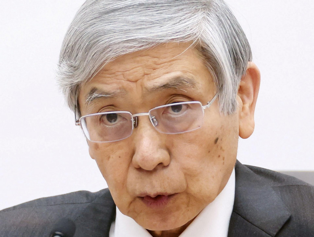 Guvernér Bank of Japan Haruhiko Kuroda na tlačovej konferencii po zasadnutí menovo-politického výboru v Tokiu. FOTO: Reuters