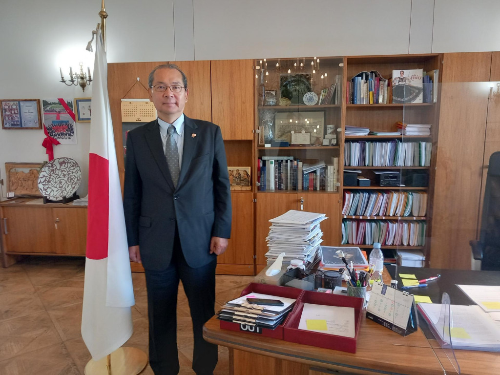 Makoto Nakagawa je japonským veľvyslancom na Slovensku od marca 2020. FOTO: HN/Pavel Novotný