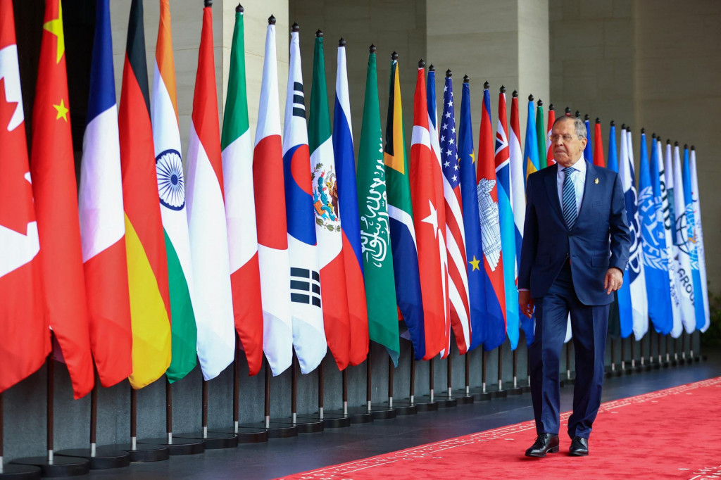 Sergej Lavrov na G20. FOTO: REUTERS