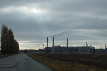 

Závod na výrobu ferozliatin v Nikopole, uprostred ruského útoku na Ukrajinu. FOTO: Reuters