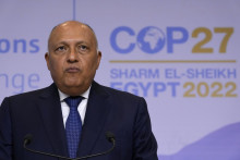 Egyptský minister zahraničných vecí Sámih Šukrí. FOTO: TASR/AP
