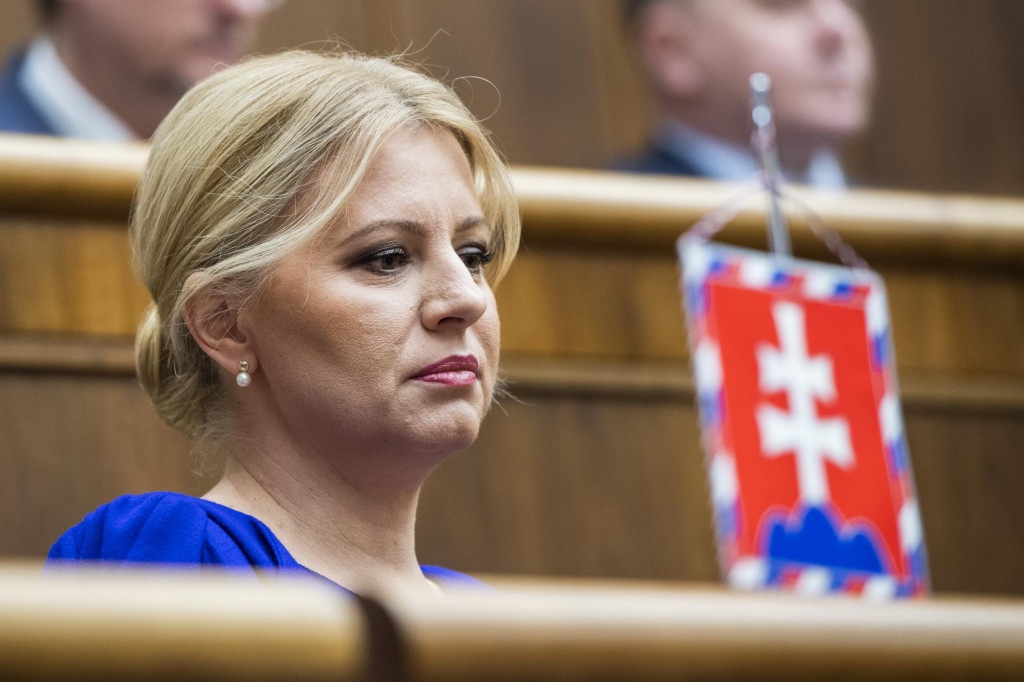 Prezidentka SR Zuzana Čaputová, ktorá vystúpila so správou o stave Slovenskej republiky pred poslancami Národnej rady (NR) SR-