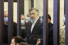 Bývalý gruzínsky prezident Michail Saakašvili, ktorý bol v neprítomnosti odsúdený za zneužitie moci počas svojho prezidentovania a zatknutý po návrate z exilu. Tbilisi, Gruzínsko, 29. novembra 2021. FOTO: REUTERS