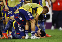 Zápas Japonska s Chorvátskom na MS 2022 v Katare. FOTO: Reuters