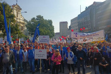 Záber z protestu proti chudobe v Bratislave. FOTO: HN/Marek Daňo