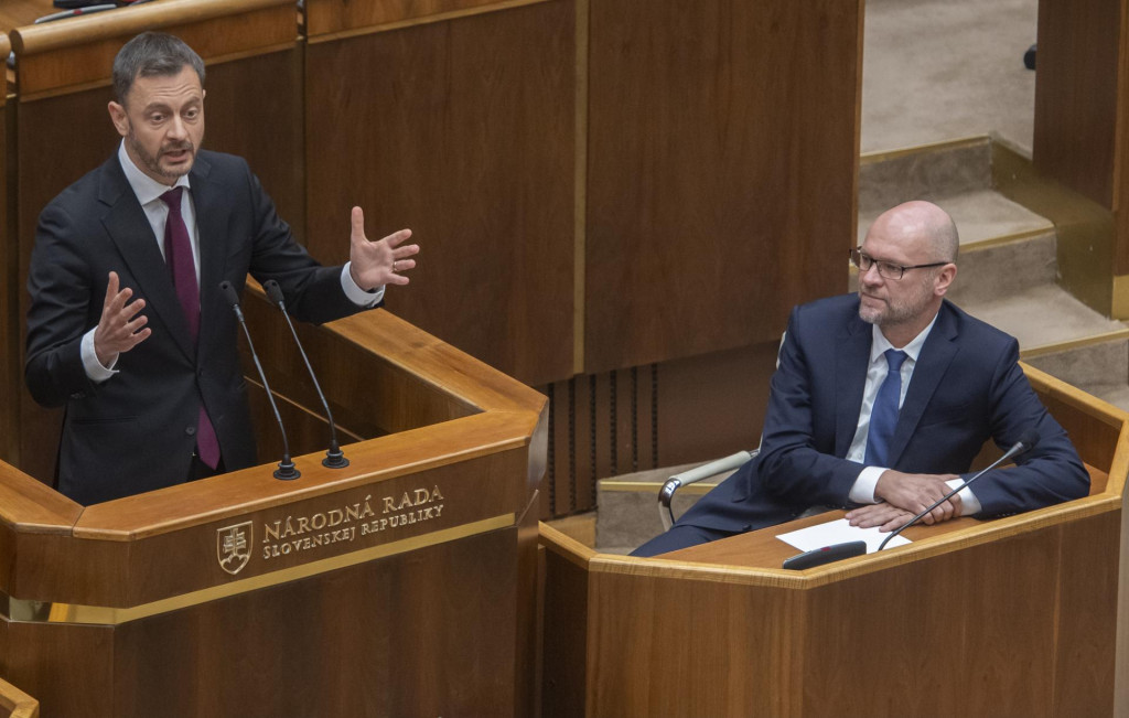 Rozprava k odvol&aacute;vaniu vl&aacute;dy. FOTO: TASR/Martin Baumann