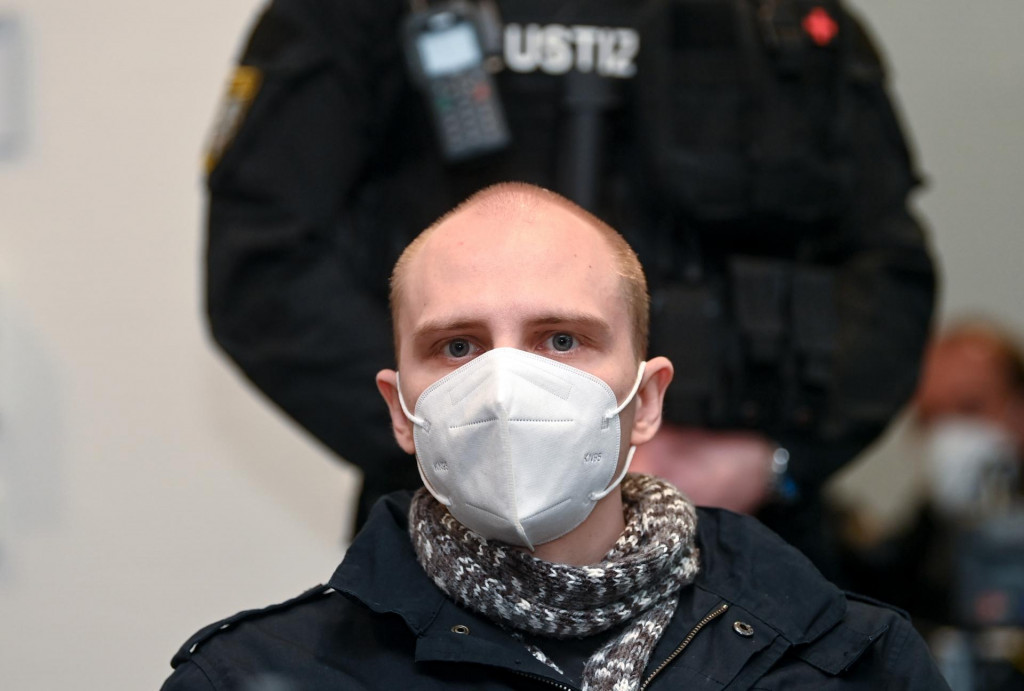 Pravicový extrémista Stephan Balliet odsúdený za smrteľný útok na synagógu v Halle z roku 2019. FOTO: TASR/DPA