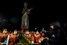 Pam&auml;tn&iacute;k obet&iacute; holodomoru. FOTO: REUTERS