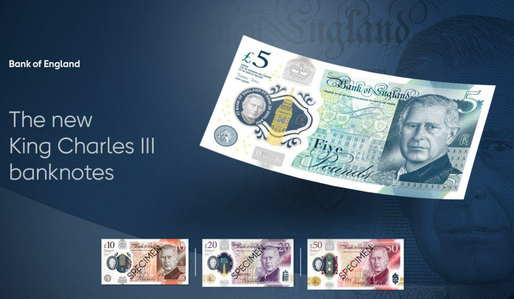 Bankovky s podobizňou Karola III. FOTO: Flickr.com/Bank of England