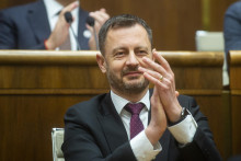 Dočasne poverený predseda vlády Eduard Heger (OĽANO). FOTO: TASR/Jakub Kotian