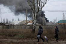 Následok ruského útoku na Ukrajine. FOTO: Reuters