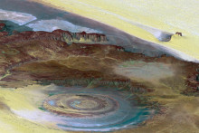 Pohľad na Oko Sahary z vesmíru.