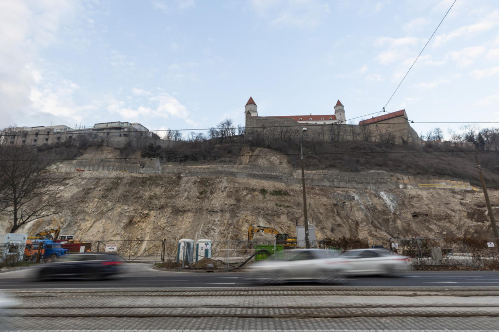 Výstavba projektu Vydrica pod Bratislavským hradom. FOTO: TASR/J. Novák