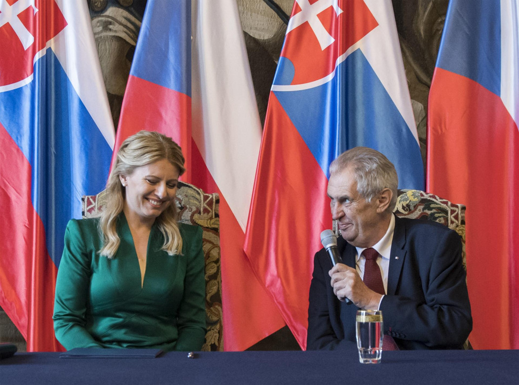Miloš Zeman so Zuzanou Čaputovou. FOTO TASR/Martin Baumann
