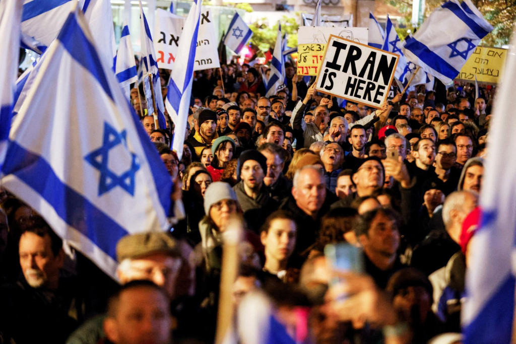 Demonštrácia bola najväčšia od nástupu novej vlády Benjamina Netanjahua v Izraeli koncom decembra.​ ​FOTO: REUTERS​