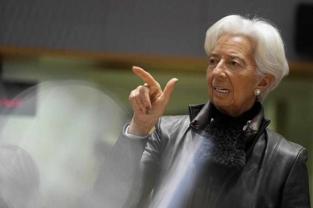 Prezidentka Európskej centrálnej banky Christine Lagardeová ešte so zvyšovaním sadzieb neskončila. FOTO: TASR/AP