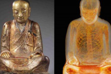 Výskumníci v priebehu reštaurátorských prác na na tisíc rokov starej soche Budhu objavili niečo neuveriteľné.