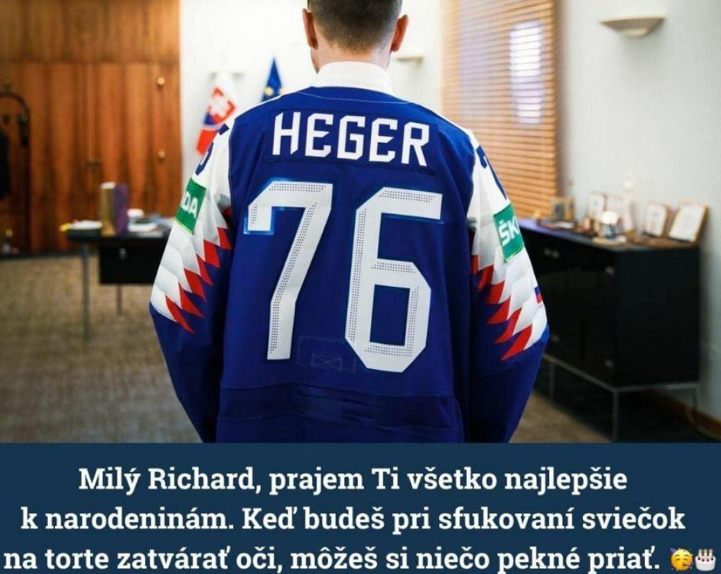 Eduard Heger gratuluje Richardovi Sulíkovi k 55. narodeninám.
FOTO: Facebook/Eduard Heger – predseda vlády SR