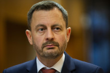 Premiér Eduard Heger. FOTO: TASR/Jakub Kotian