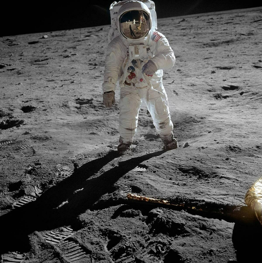 Buzz Aldrin na Mesiaci. FOTO: Public Domain