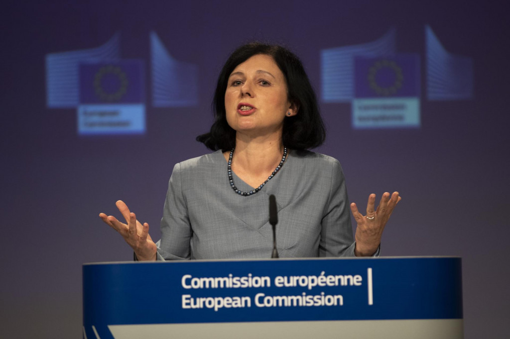 Podpredsedníčka Európskej komisie pre hodnoty a transparentnosť Věra Jourová. FOTO: TASR/AP