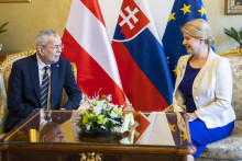 Prezidentka Zuzana Čaputová a rakúsky prezident Alexander Van der Bellen. FOTO: TASR/Jaroslav Novák