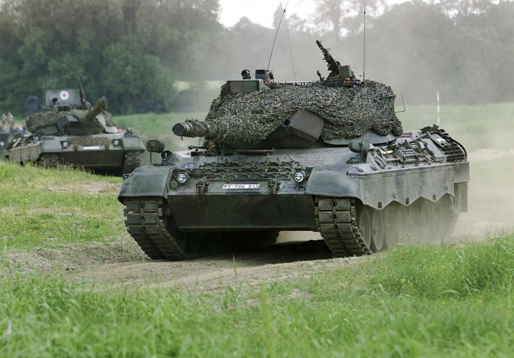 Tank Leopard 1 v nemeckom Storkau. FOTO: TASR/AP