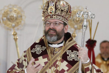 Hlavný arcibiskup Svjatoslav Ševčuk, hlava ukrajinskej gréckokatolíckej cirkvi. FOTO: Reuters