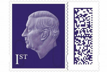 Podoba kráľa Karola III., ktorá sa má objaviť na nových britských známkach od 4. apríla. FOTO: BBC News