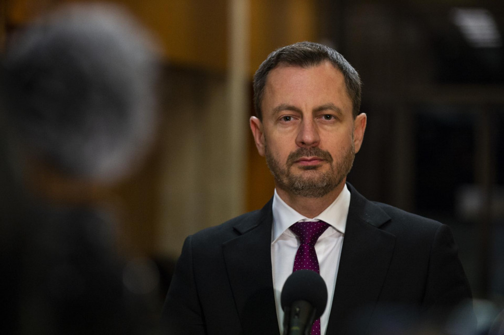 Dočasne poveren&yacute; predseda vl&aacute;dy Eduard Heger. FOTO: TASR/Jakub Kotian