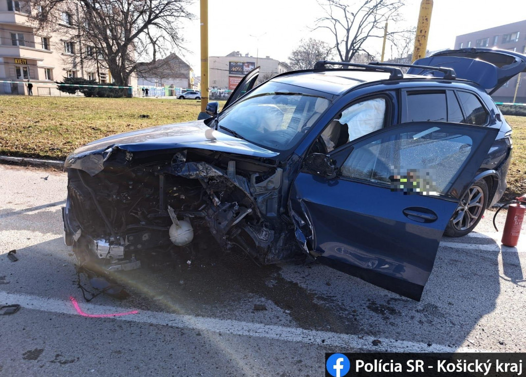 Tragická nehoda v Košiciach. FOTO: FB/Polícia Slovenskej Republiky