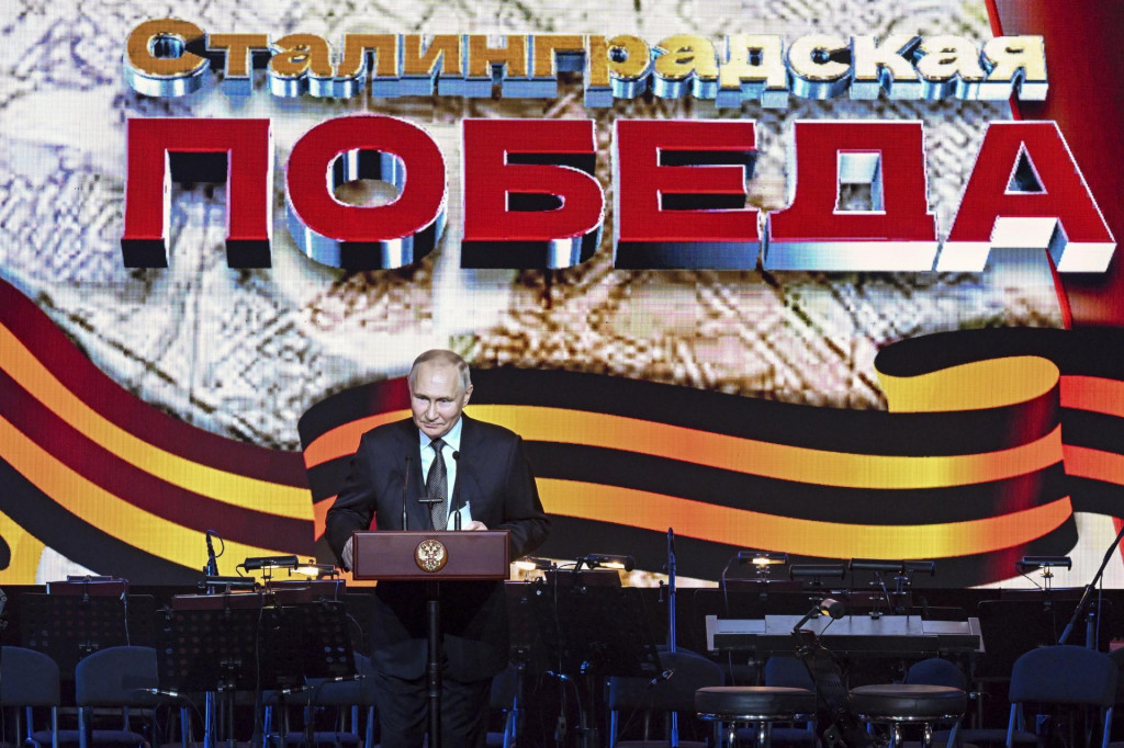 Ruský prezident Vladimir Putin počas príhovoru. FOTO: TASR/AP
