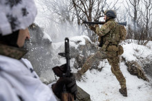 Ukrajinskí vojaci v Doneckej oblasti. FOTO: Reutesr