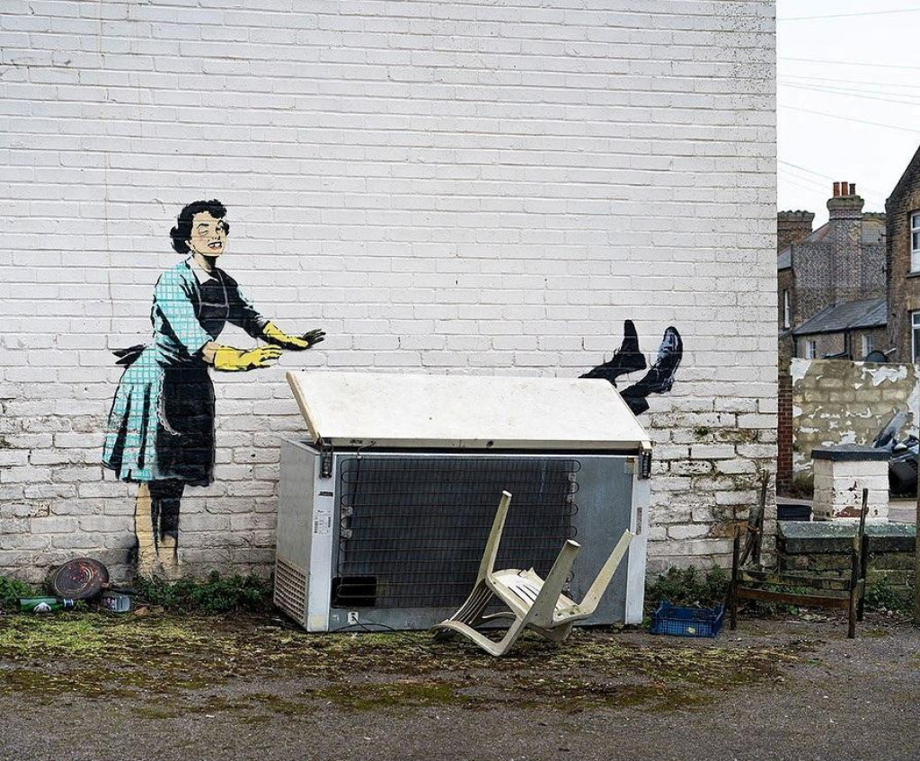 Dielo pouličného umelca Banksyho v meste Margate. FOTO: @banksy/REUTERS
