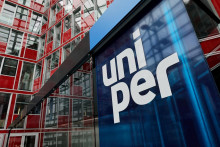 Logo Uniper v sídle spoločnosti v Düsseldorfe v Nemecku. FOTO: Reuters
