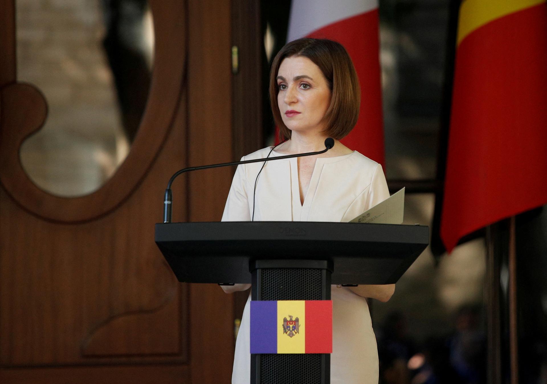Ukrajina chráni Moldavsko pred ruskou inváziou, uviedla prezidentka Maia Sanduová